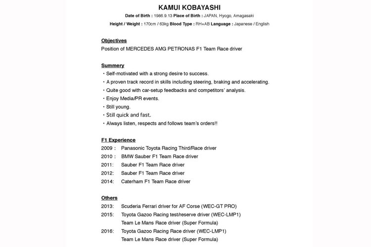 Eine von Kamui Kobayashis Qualitäten: Er befolgt alle Befehle des Teams