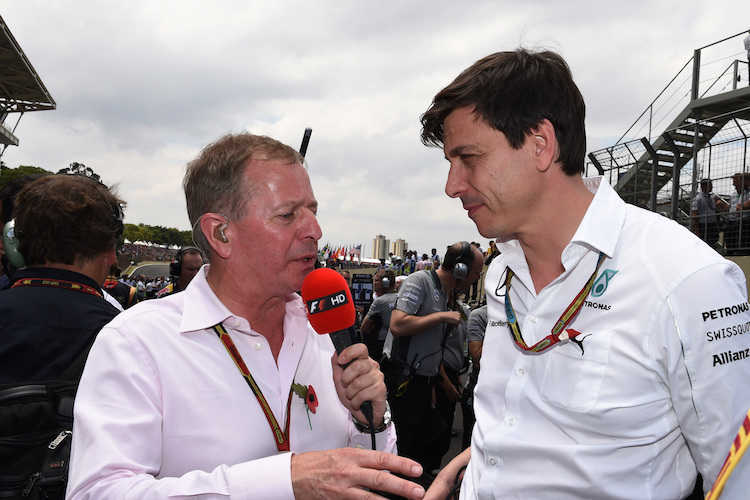 Martin Brundle und Mercedes-Teamchef Toto Wolff
