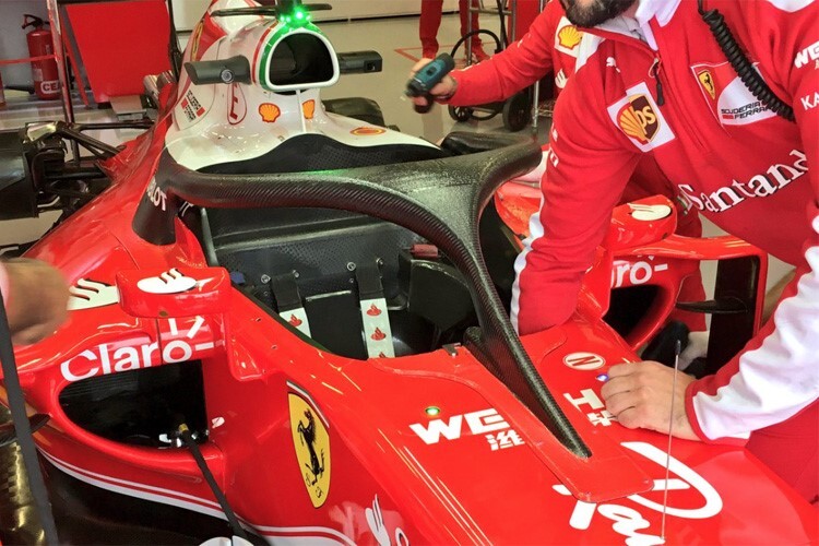 Der Halo am Ferrari