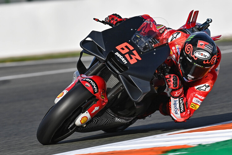 Auch Pecco Bagnaia arbeitete mit der neuen Ducati-Verkleidung