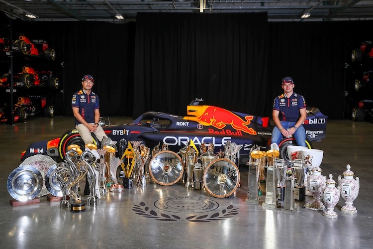 Die Pokalsammlung von Red Bull Racing 2023