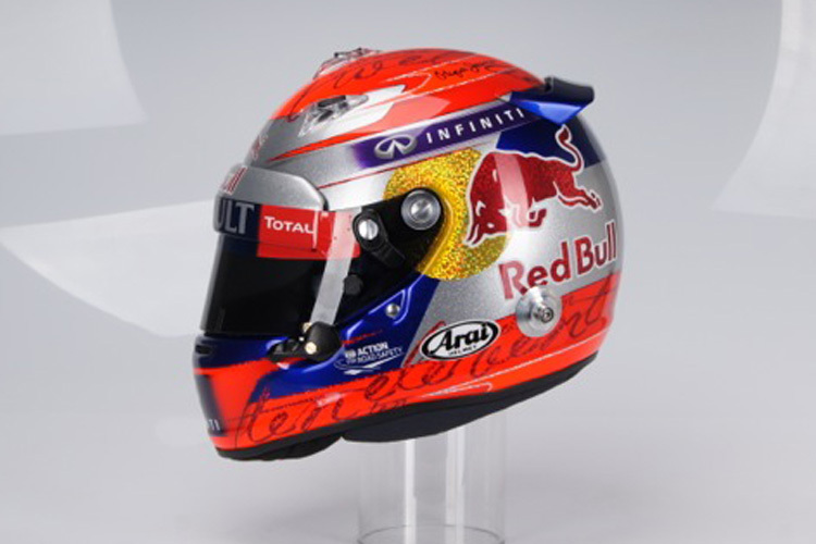 Das vierte Helmdesign von Sebastian Vettel 2013