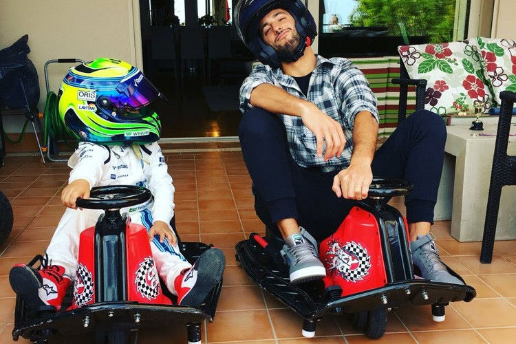 Daniel Ricciardo vor dem Kartduell mit dem jungen Massa