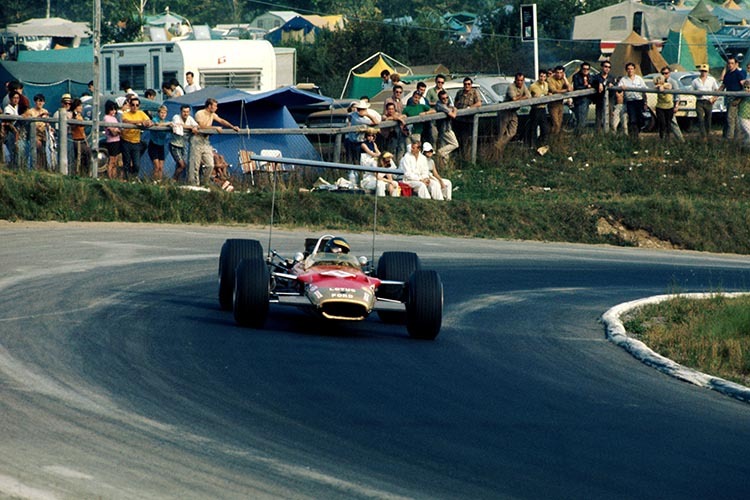 Bill Brack mit seinem Lotus beim Kanada-GP 1968