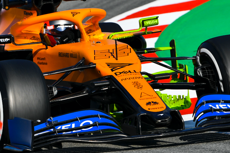 Carlos Sainz im McLaren, mit FloViz eingefärbt