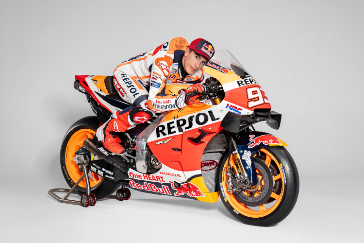 Fototermin 2021: Marc Márquez saß nur auf dem stehenden MotoGP-Bike