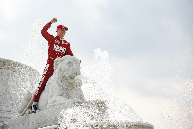 Der frühere Formel-1-Pilot Marcus Ericsson durfte in Detroit seinen ersten IndyCar-Sieg feiern