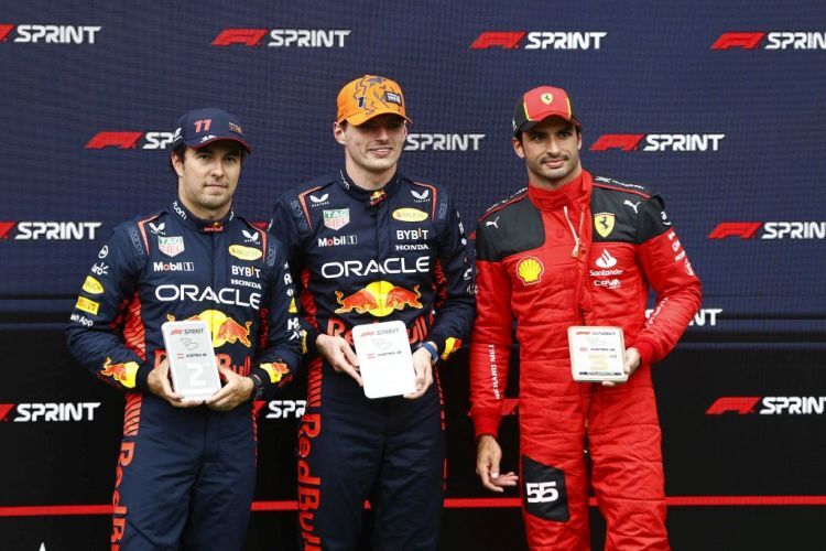 Sergio Perez, Max Verstappen & Carlos Sainz