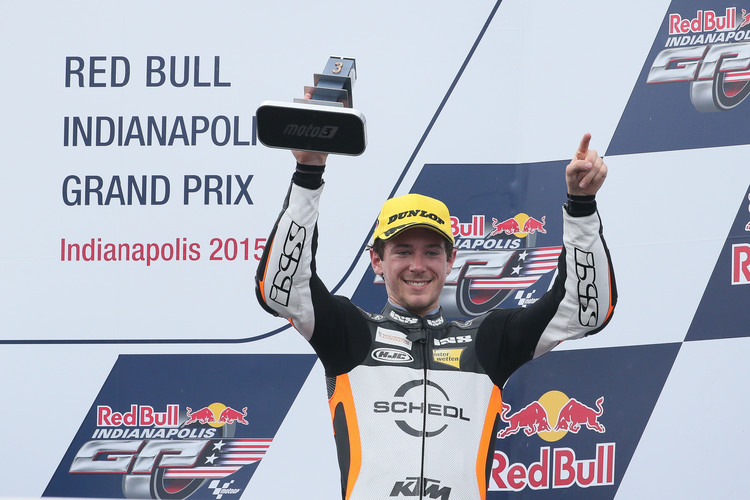Erster Podestplatz beim Indy-GP 2015: Philipp Öttl landete dort auf Platz 3