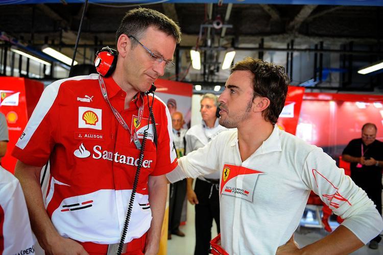 Ferrari-Technikchef James Allison mit Fernando Alonso