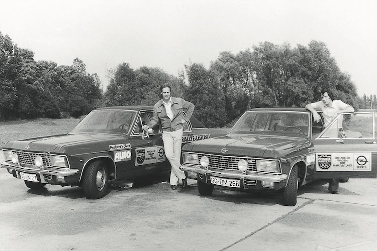 Noble Dienstwagen: Völker und Autor Braun als Pressechefs der Olympia Rallye 1972 