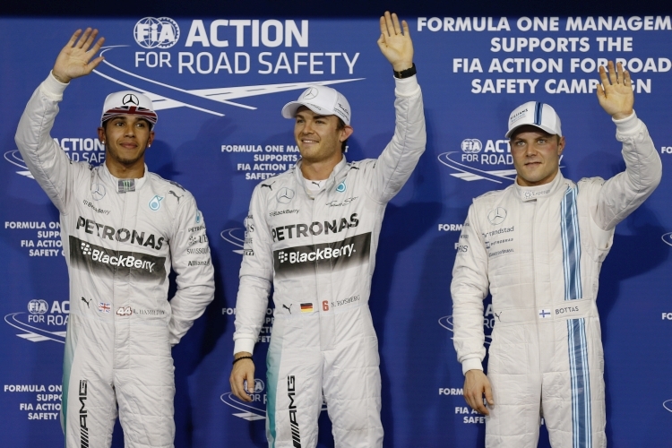Die Schnellsten: Lewis Hamilton, Nico Rosberg & Valtteri Bottas