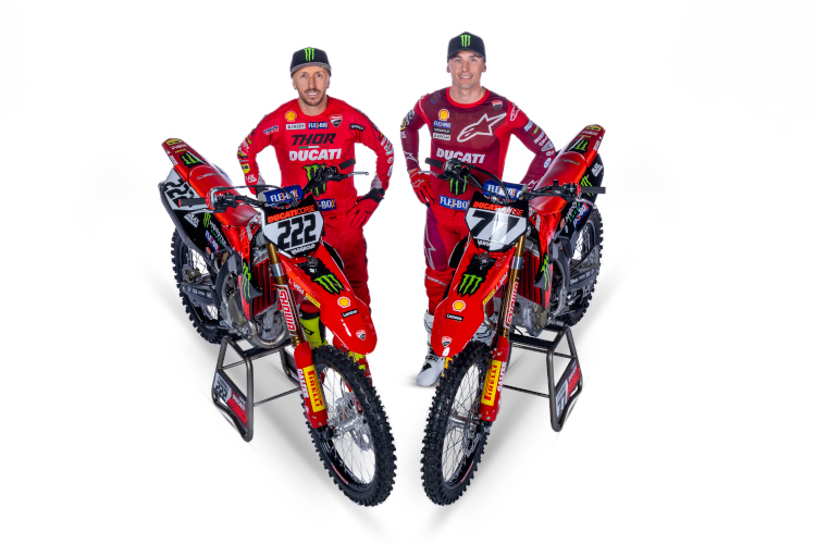 Das erste Motocross-Fahrerduo von Ducati: Tony Cairoli und Alessandro Lupino 