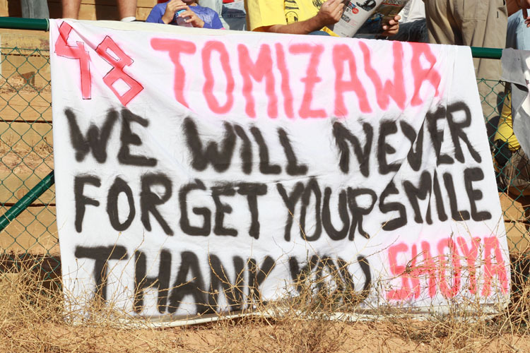 Auch die Fans werden Tomizawa nicht vergessen