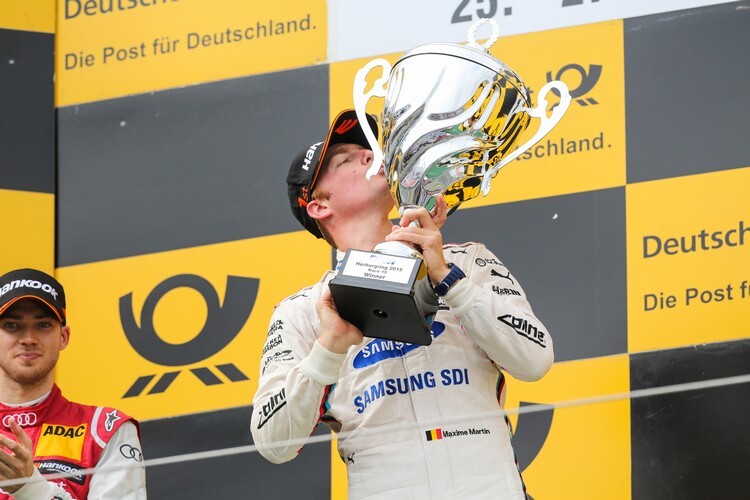 Maxime Martin bejubelt seinen zweiten DTM-Sieg