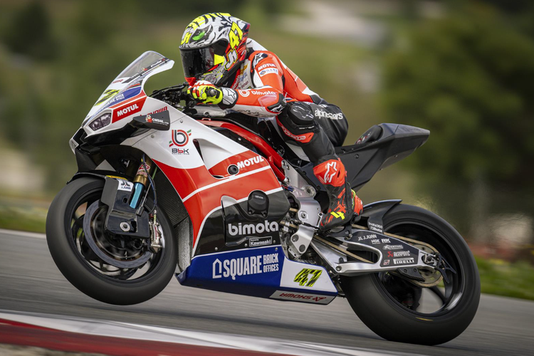 Axel Bassani kam in Portimao nicht gut mit der Bimota KB998 zurecht