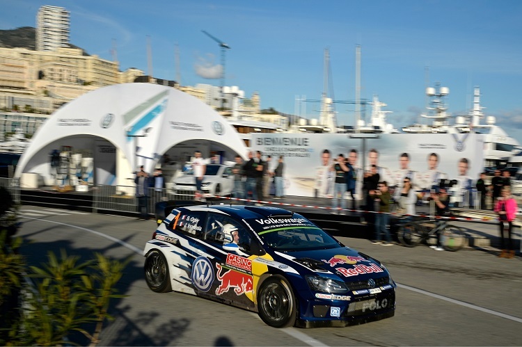 Der VW Polo R WRC aud dem Grand Prox-Kurs in Monaco