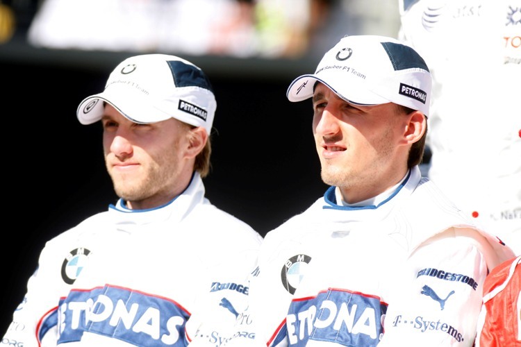 Die BMW-Sauber-Piloten Nick Heidfeld und Robert Kubica 