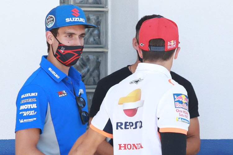 Alex Rins und Marc Márquez trafen sich in Jerez im Juli beim Medical Check