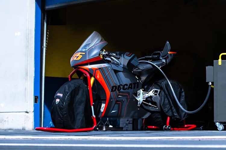 Die MotoE-Ducati von Testfahrer Alex De Angelis