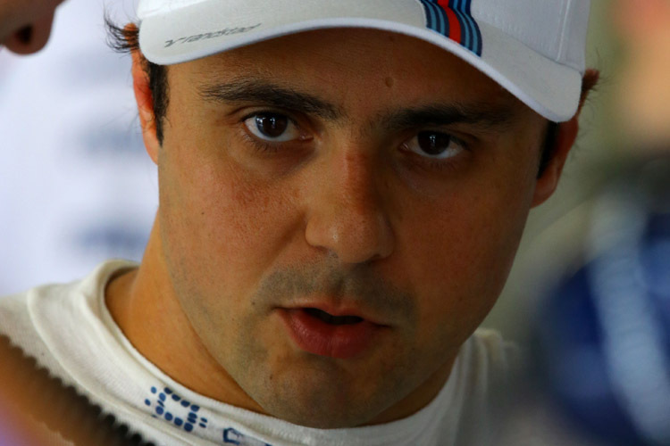 Williams-Pilot Felipe Massa: «ch schrie schon eine Runde vor dem Safety-Car in den Funk, weil die Strecke viel zu nass war»