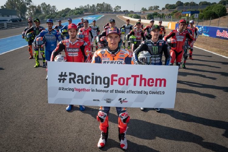 Die MotoGP-Stars verkörpern das Motto «RacingForThem» 