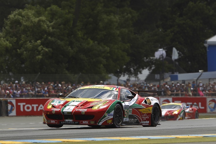 Der GTE-Pro-Klassensieger der 24h von Le Mans 2014: Ein Ferrari 458 Italia