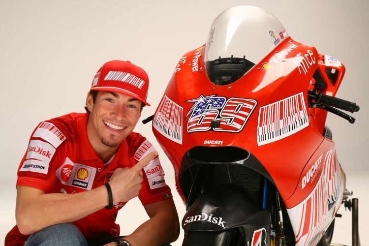 Nicky Hayden mit seiner Ducati GP9