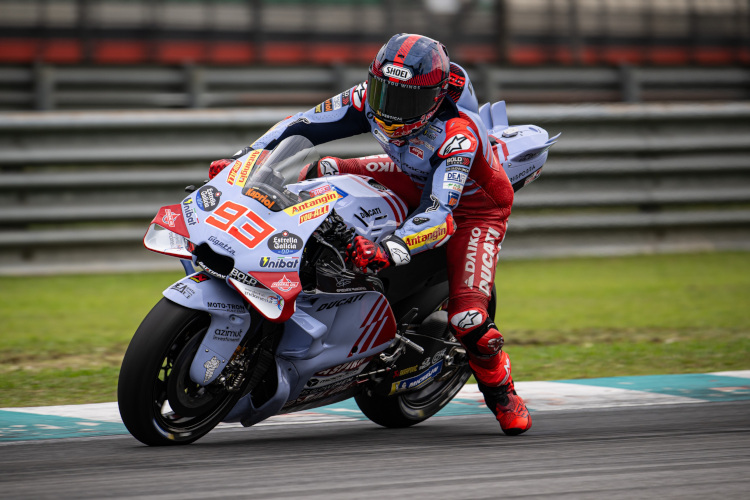 Marc Márquez ging am Donnerstag in Sepang erstmals mit der Ducati auf eine echte Zeitenjagd