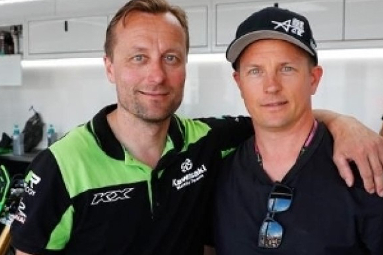 Antti Pyrhönen (l) und Kimi Räikkönen