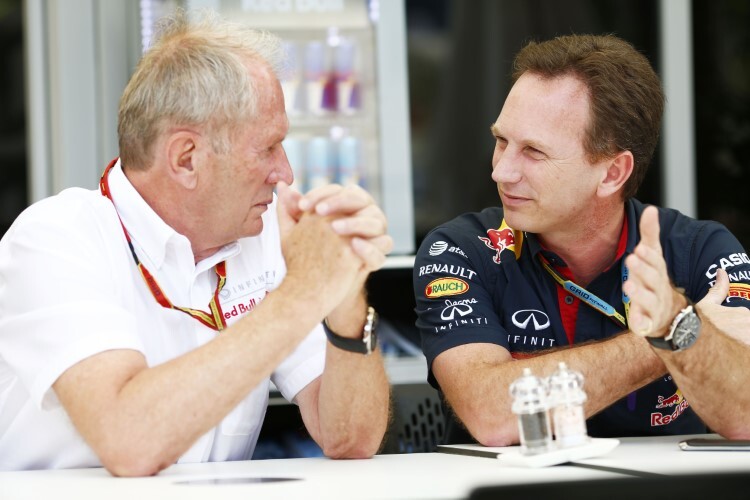 Red-Bull-Motorsportchef Dr. Helmut Marko und Red Bull Racing-Teamchef Christian Horner