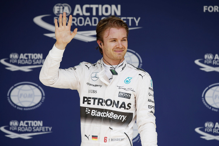 Nico Rosberg freut sich über die Brasilien-Pole