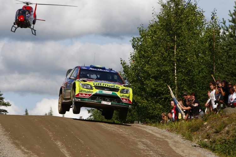 Hirvonen flog in den finnischen «Rallye-Olymp».