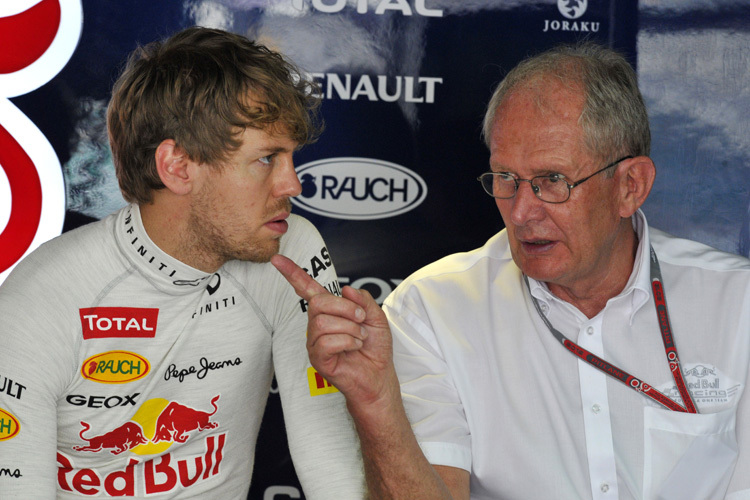 Sebastian Vettel mit Dr. Helmut Marko