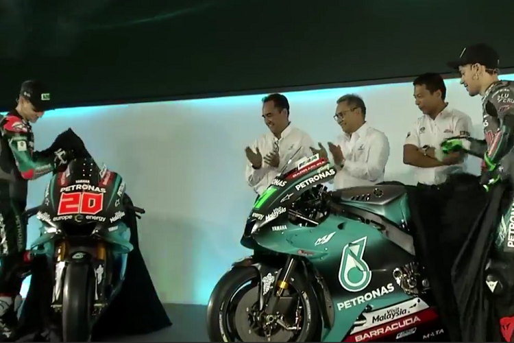 Fabio Quartararo und Franco Morbidelli enthüllen die Petronas-Yamaha
