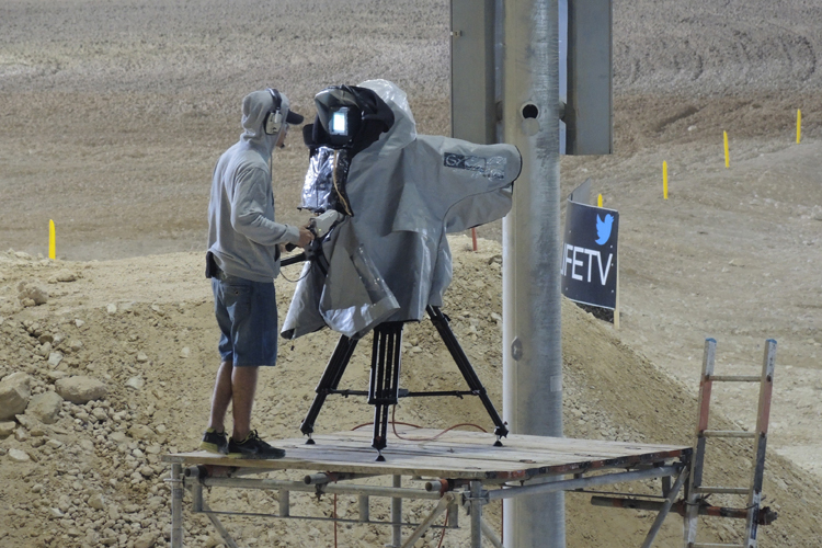 Eine TV-Kamera beim Katar-GP