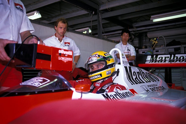 Jo Leberer am McLaren von Ayrton Senna