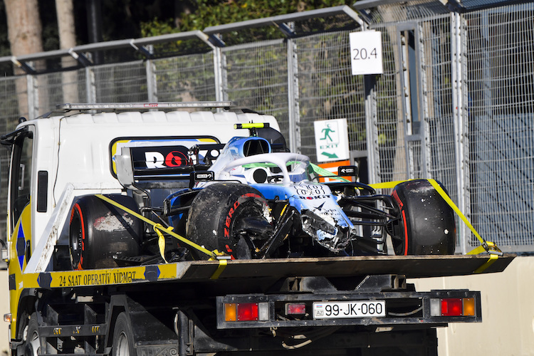 Kubicas Williams wurde beim Unfall stark beschädigt