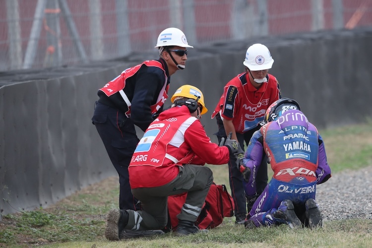 Der Pramac-Yamaha-Pilot nach dem Unfall