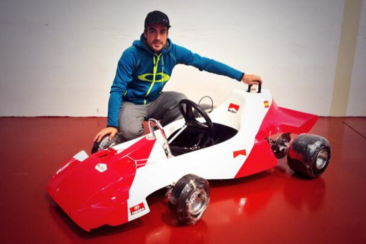 Fernando Alonso mit seinem ersten Kart