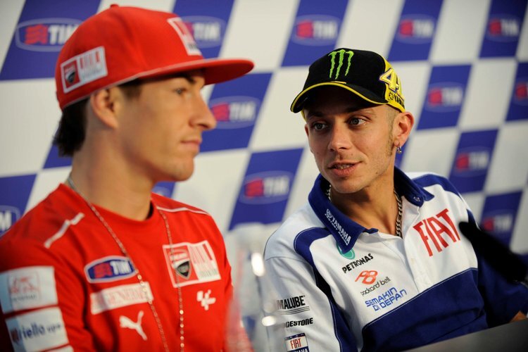 Valentino Rossi mit Nicky Hayden