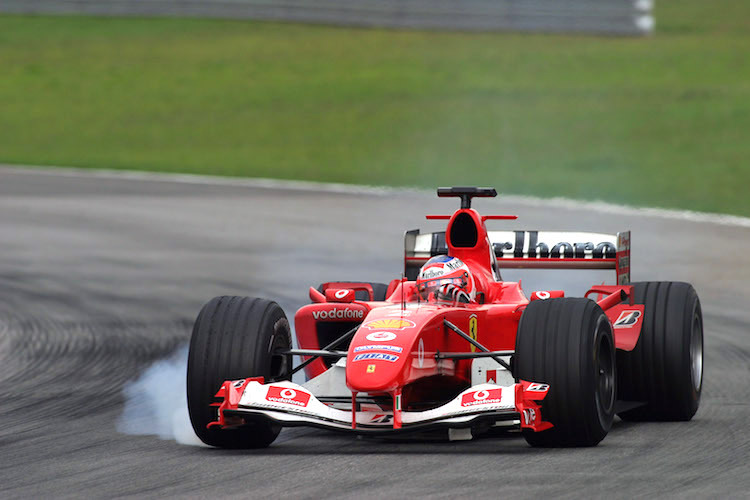 Rubens Barrichello kam mit dem Ferrari F2004 weniger gut zurecht als Schumi