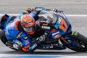 Kalex-Pilot Munoz beim ersten Test für Italtrans in Jerez)