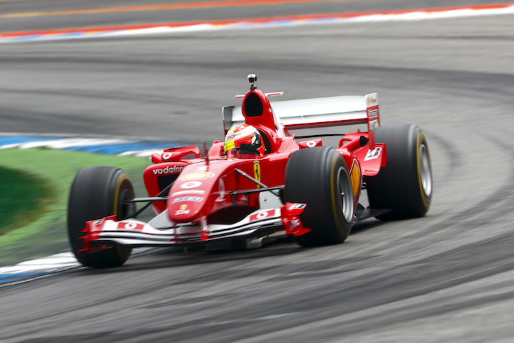 Mick Schumacher 2019 im Ferrari F2004 seines Vaters Michael