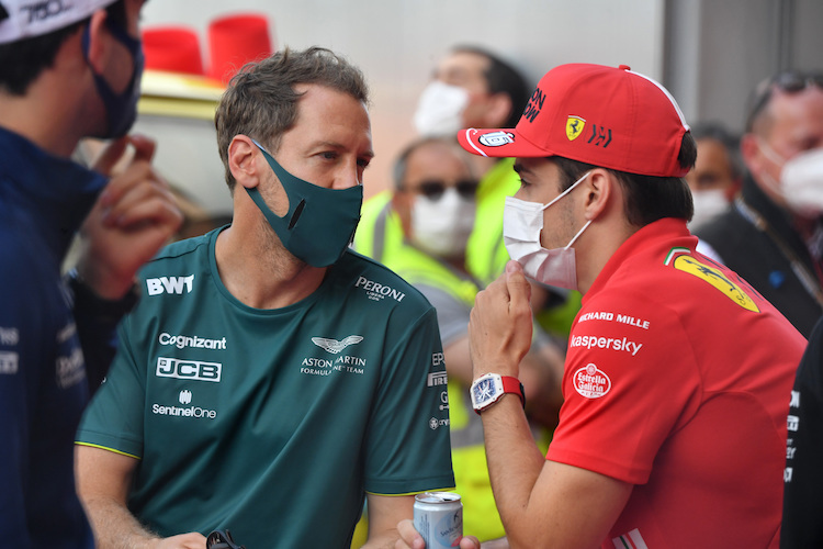 Sebastian Vettel und Charles Leclerc