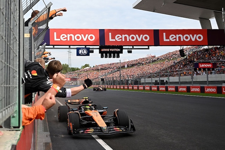 Lando Norris gewinnt das Rennen