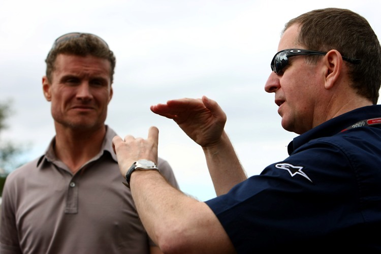 Formel1-Rentner David Coulthard und Martin Brundle