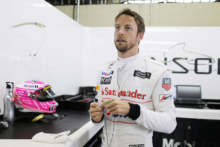 McLaren-Star Jenson Button wunderte sich nach dem Qualifying in Brasilien: «Ich weiss nicht warum, aber jeder hat auf der letzten schnellen Runde Zeit verloren»