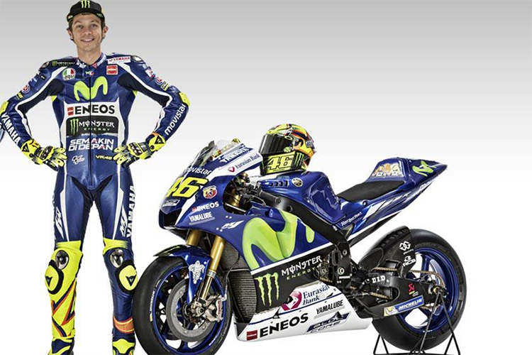 Rossi mit seiner Yamaha M1 für 2016