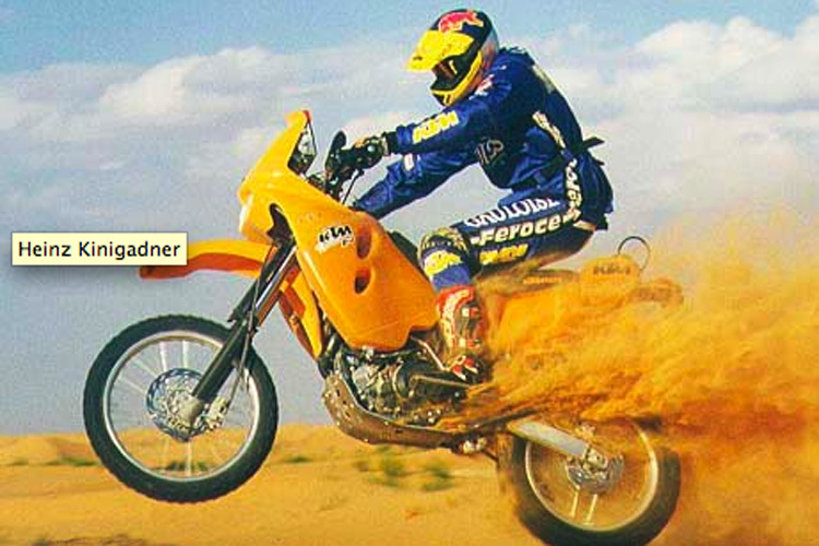 Heinz Kinigadner mit der kleinen KTM LC4